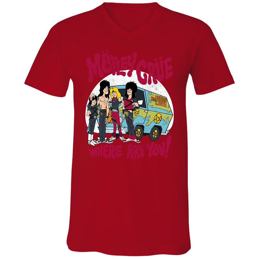 Unisex V-Neck T-Shirt - 33NDJVUP - Red - 3