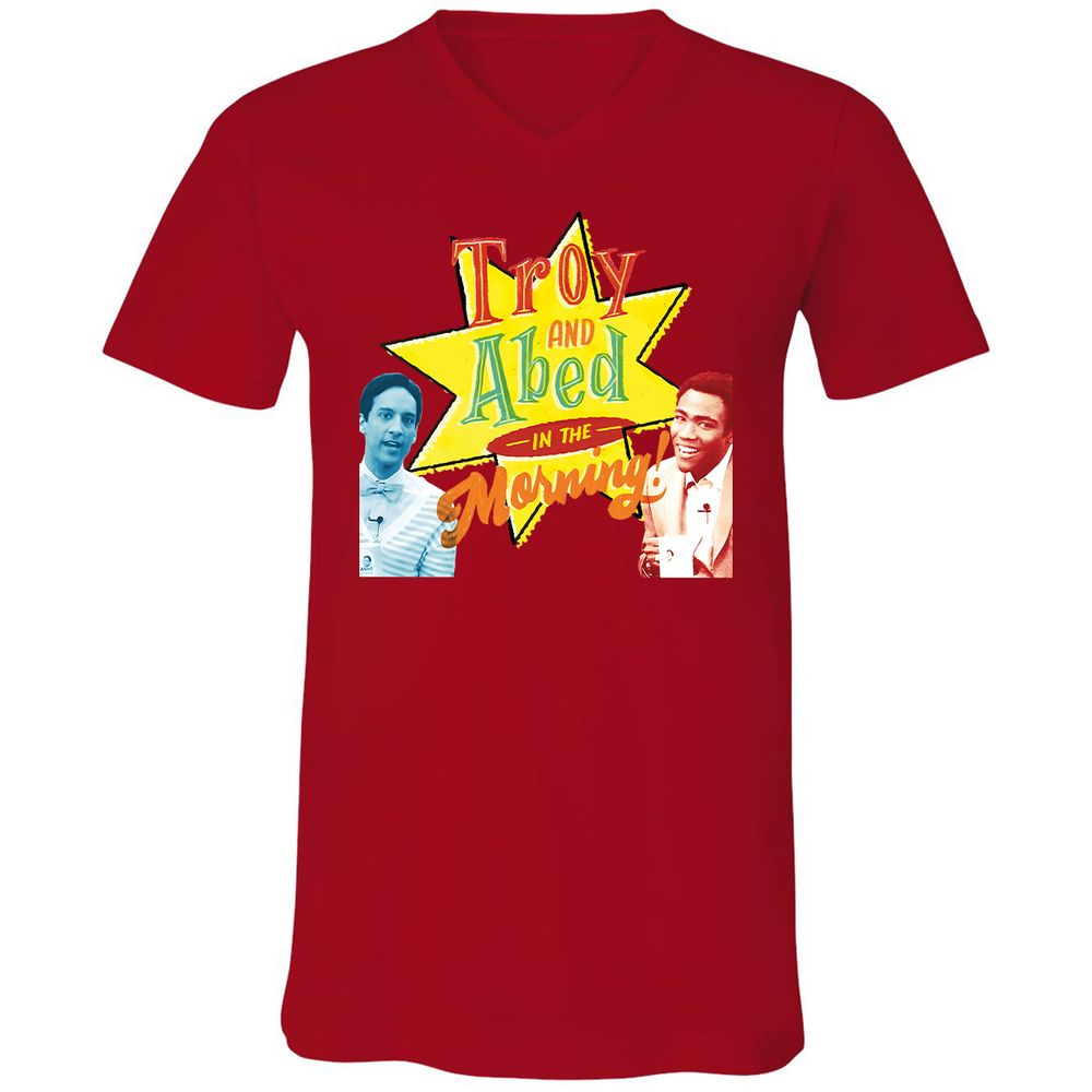 Unisex V-Neck T-Shirt - 6EG6F517 - Red - 3