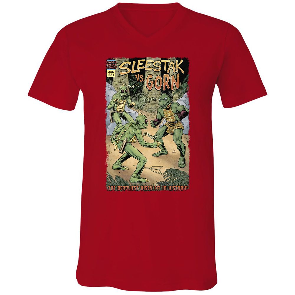 Unisex V-Neck T-Shirt - VZ78CVVW - Red - 3