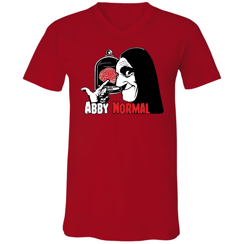 Unisex V-Neck T-Shirt - WKXHHZ8C - Red - 3
