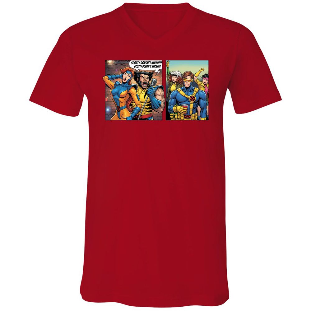 Unisex V-Neck T-Shirt - 9HNKLK99 - Red - 3