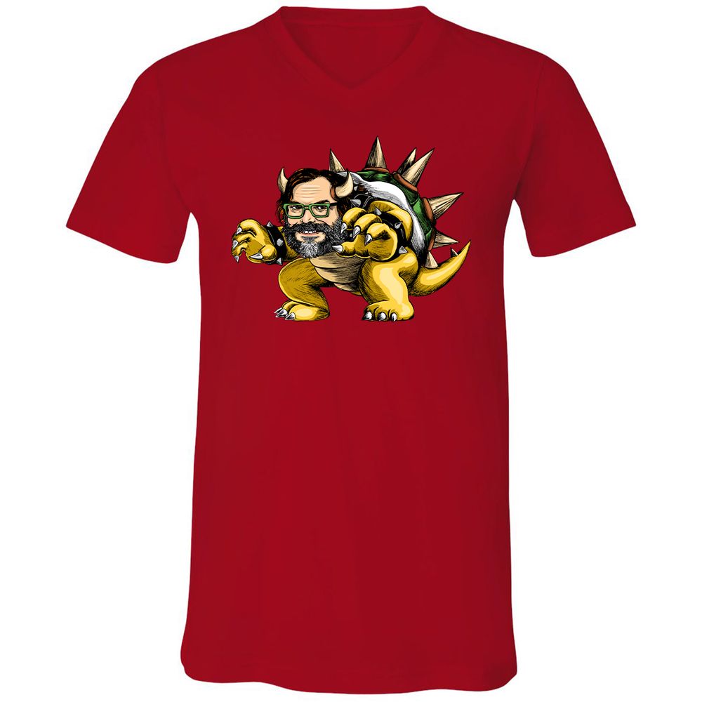Unisex V-Neck T-Shirt - 91A1ZFXP - Red - 3
