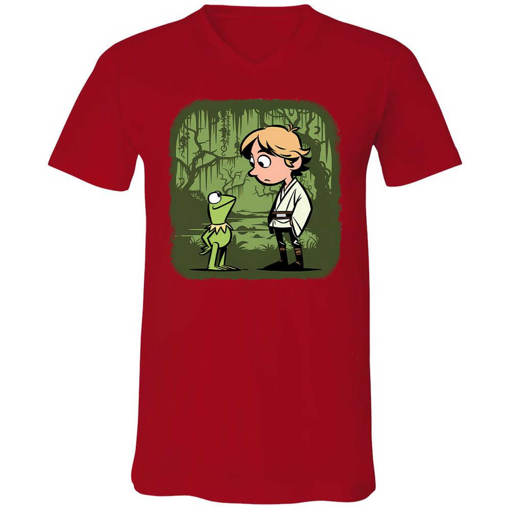 Unisex V-Neck T-Shirt - YAJJN23Z - Red - 3