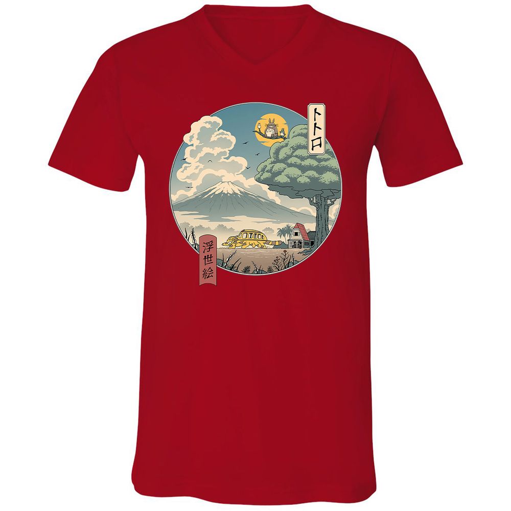 Unisex V-Neck T-Shirt - PYPC6PSB - Red - 3