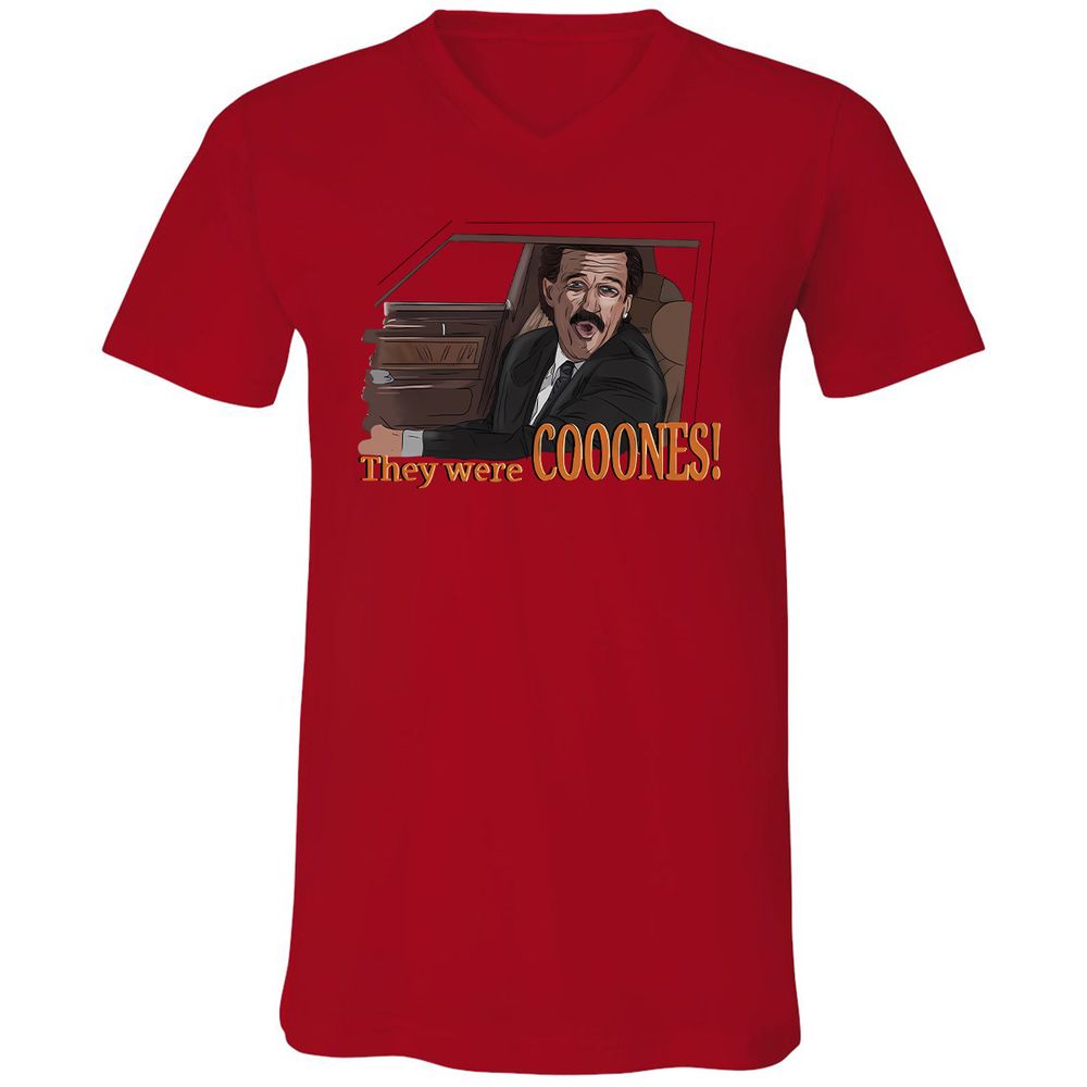 Unisex V-Neck T-Shirt - WS6JSYWS - Red - 3
