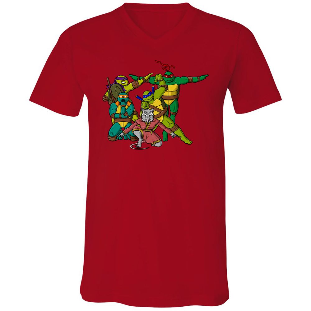 Unisex V-Neck T-Shirt - T26LCHZ8 - Red - 3