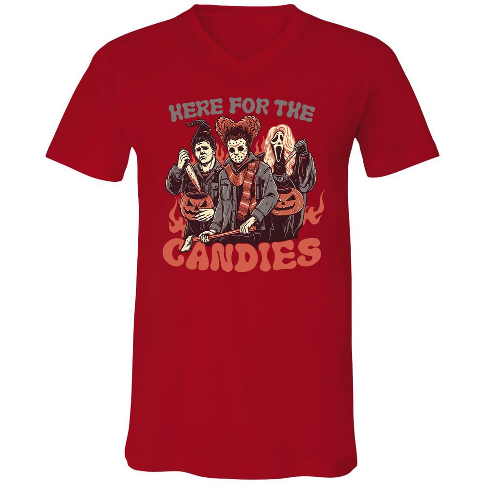 Unisex V-Neck T-Shirt - ARTAU4LW - Red - 3