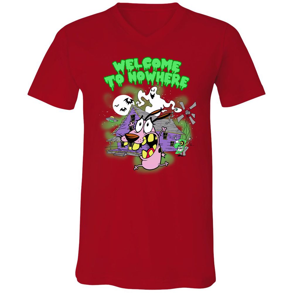 Unisex V-Neck T-Shirt - 3RLZRZQK - Red - 3