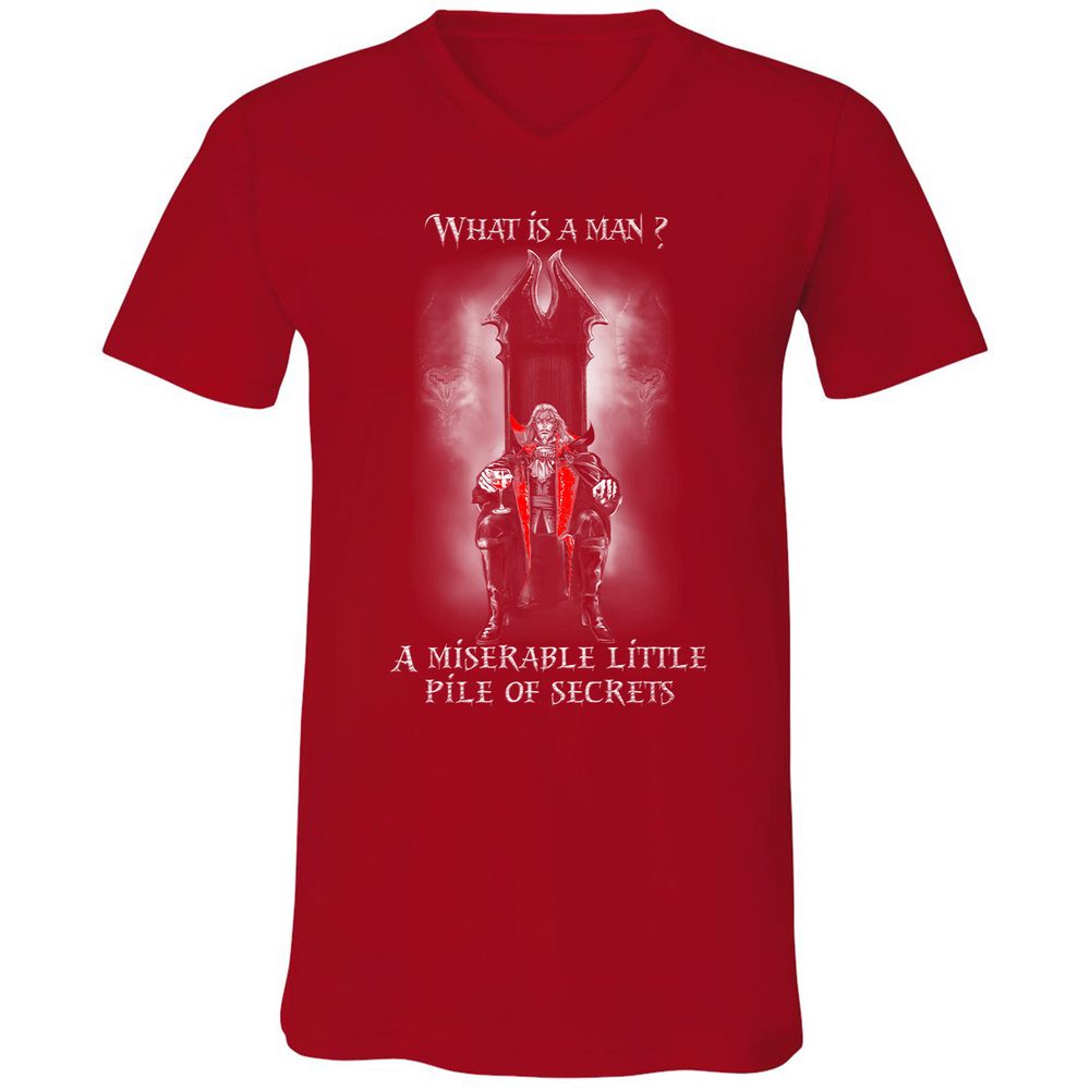 Unisex V-Neck T-Shirt - V26AQM6W - Red - 3