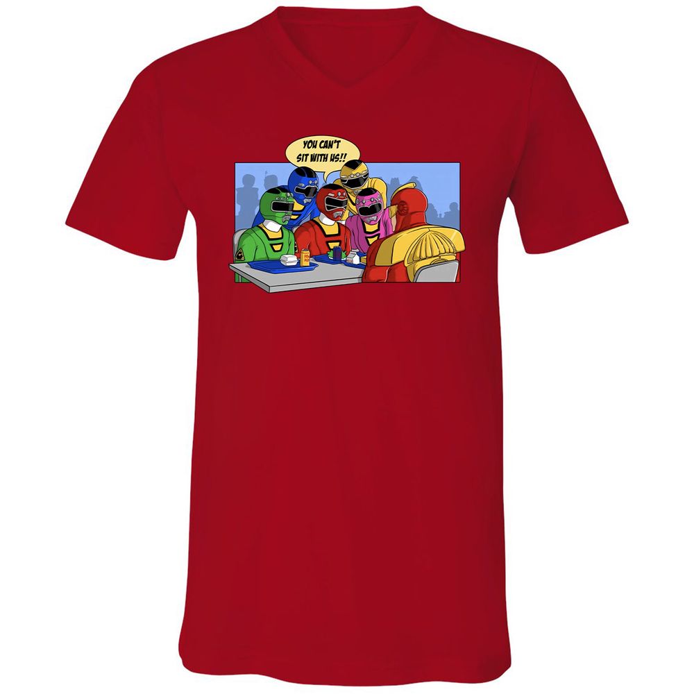 Unisex V-Neck T-Shirt - TTANFXXX - Red - 3