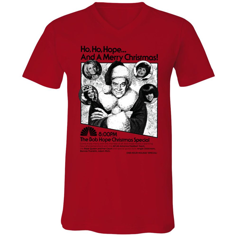Unisex V-Neck T-Shirt - UJVG6X6C - Red - 3