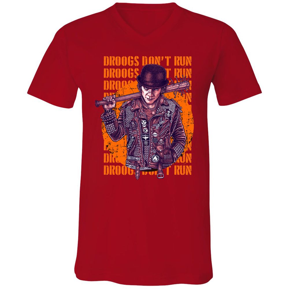 Unisex V-Neck T-Shirt - XTT2PRCQ - Red - 3