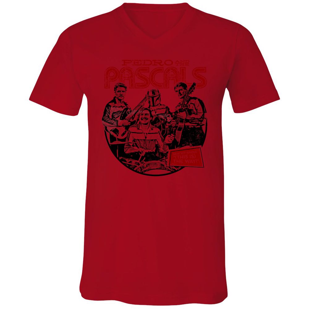 Unisex V-Neck T-Shirt - EWF1U8BL - Red - 3