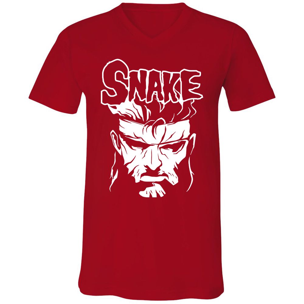 Unisex V-Neck T-Shirt - ZTK3PMDY - Red - 3