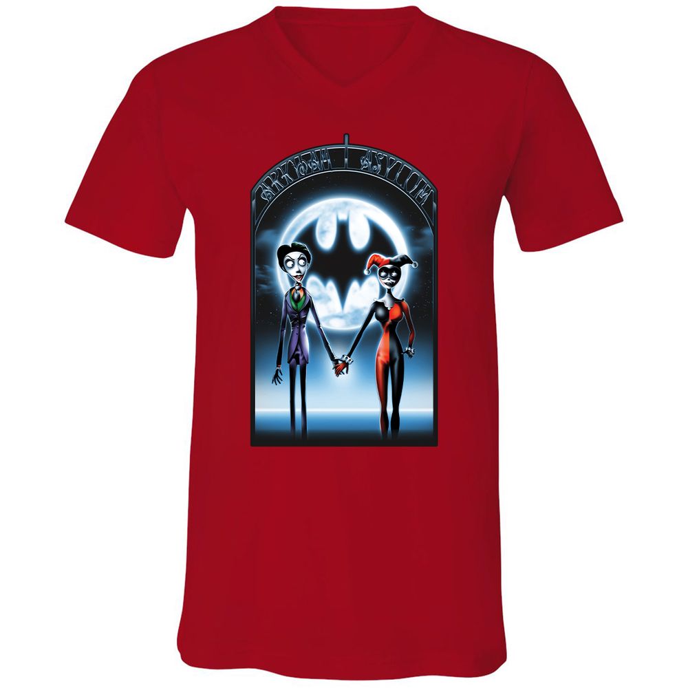 Unisex V-Neck T-Shirt - 769HD58M - Red - 3