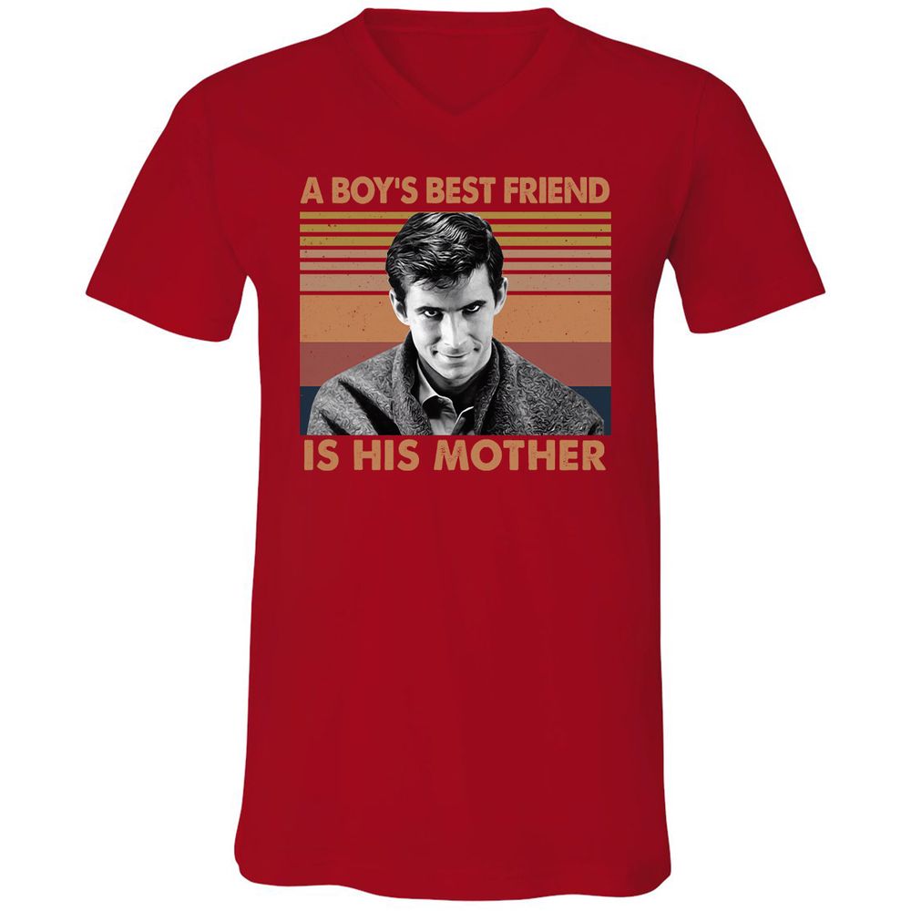 Unisex V-Neck T-Shirt - YYVBJWYT - Red - 3