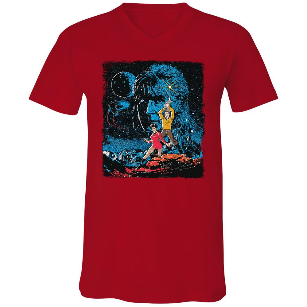 Unisex V-Neck T-Shirt - 2AAR4CUM - Red - 3