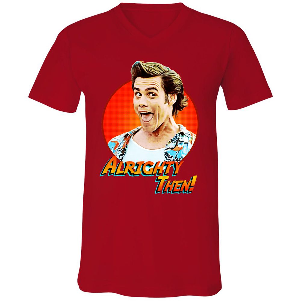 Unisex V-Neck T-Shirt - FW4C798Y - Red - 3