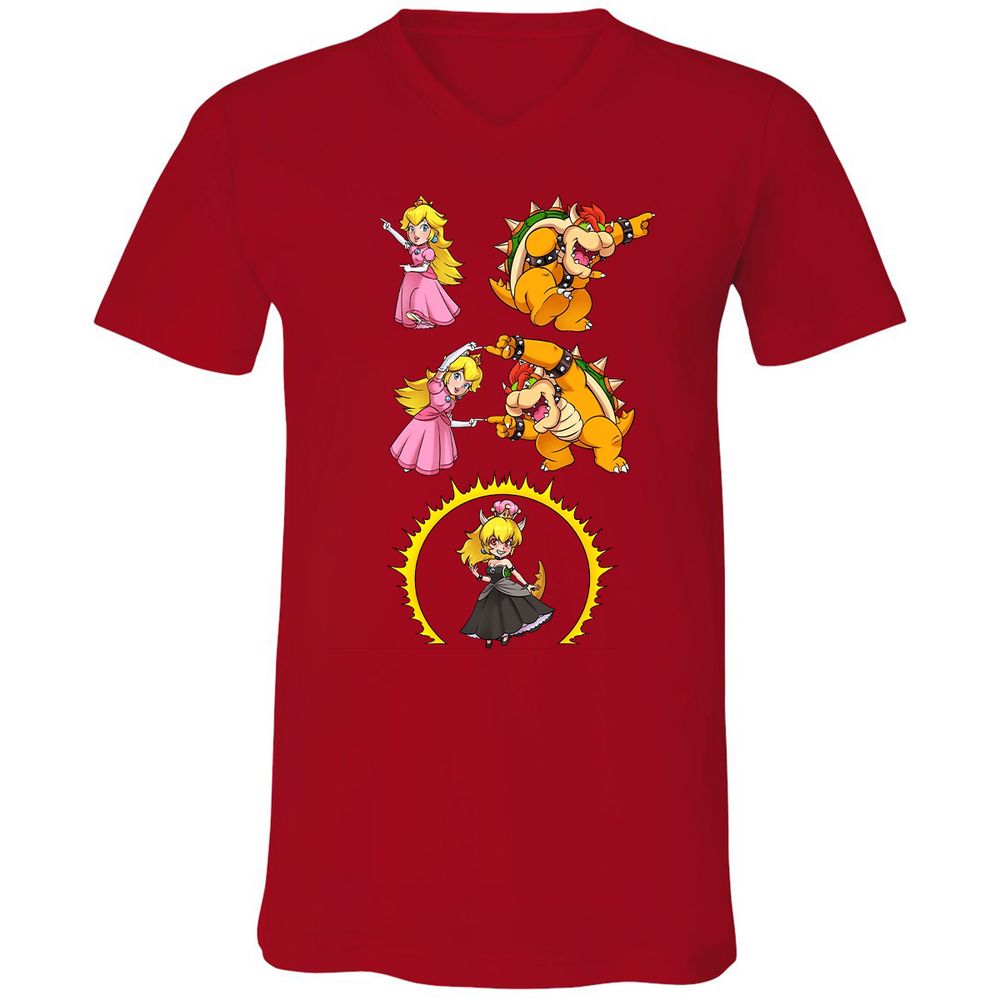 Unisex V-Neck T-Shirt - JT5EX52S - Red - 3