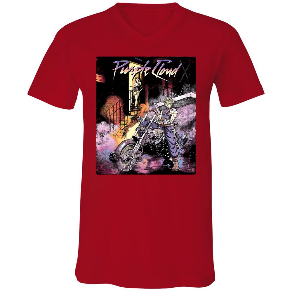 Unisex V-Neck T-Shirt - 7CMVHTGE - Red - 3