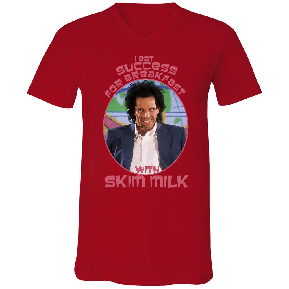 Unisex V-Neck T-Shirt - SY5DG28J - Red - 3