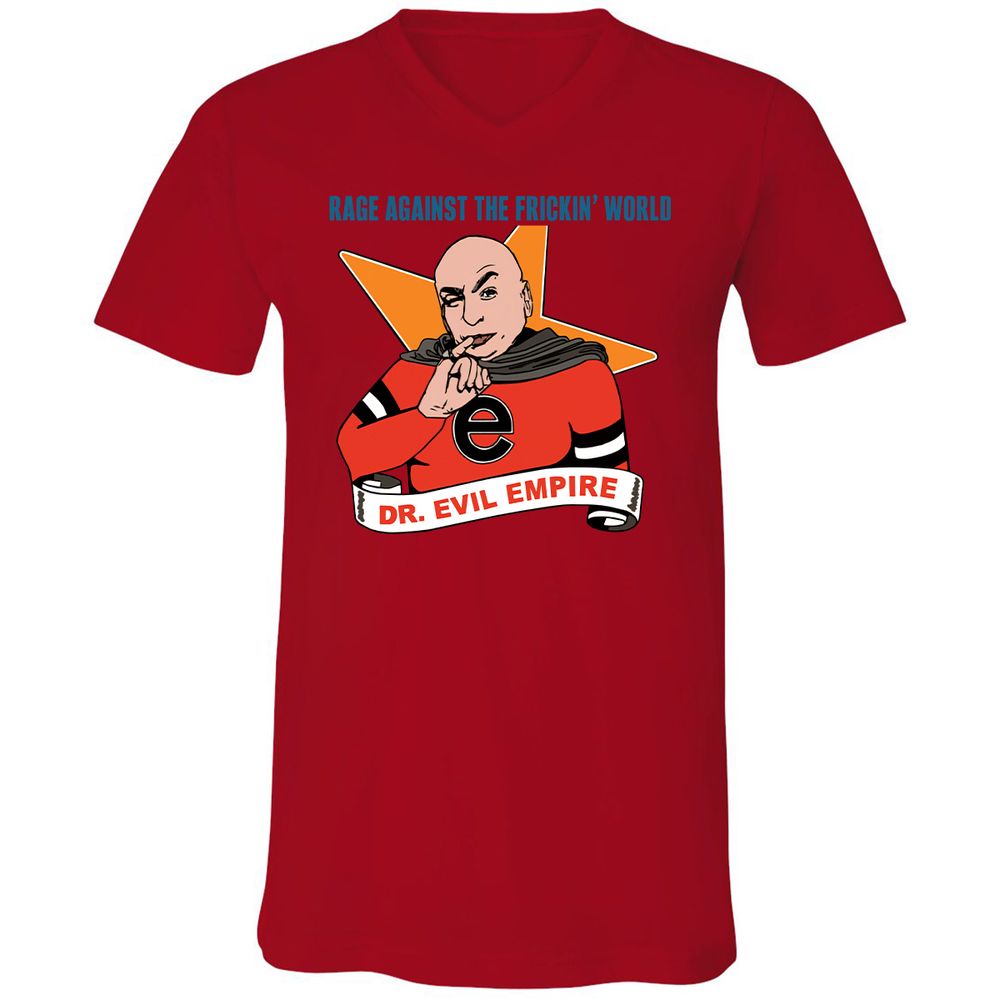 Unisex V-Neck T-Shirt - RNVB1KM3 - Red - 3