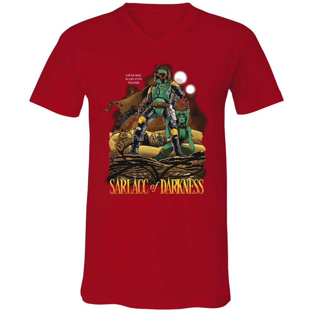 Unisex V-Neck T-Shirt - 91G6G2RL - Red - 3