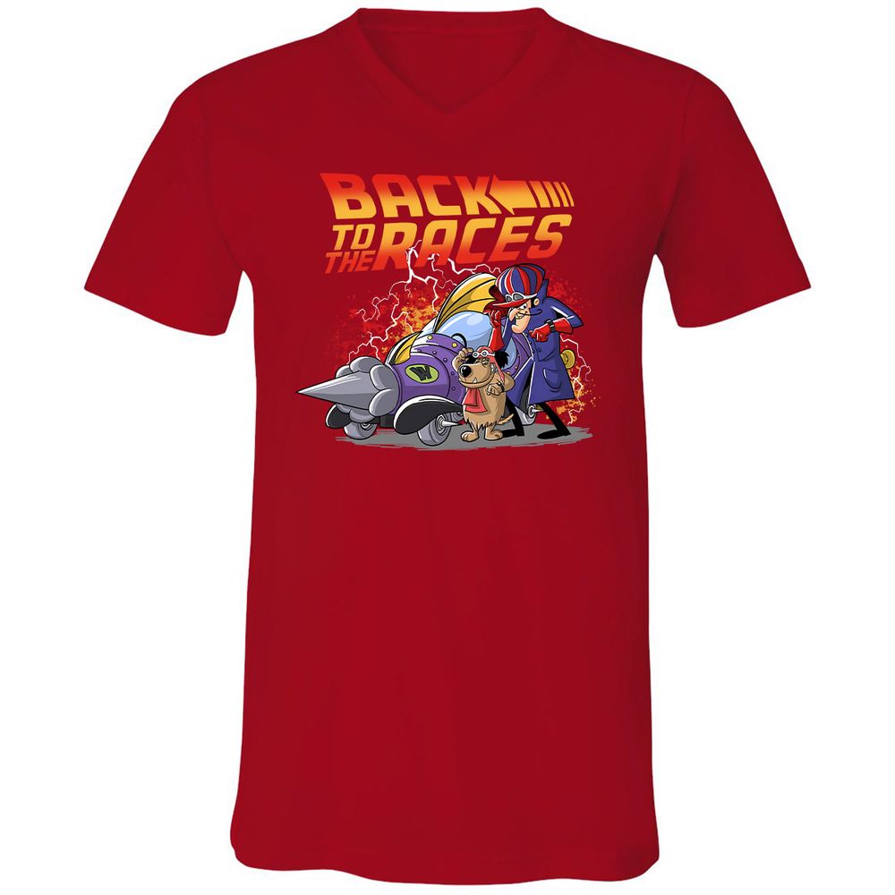 Unisex V-Neck T-Shirt - Q2SQ72VC - Red - 3