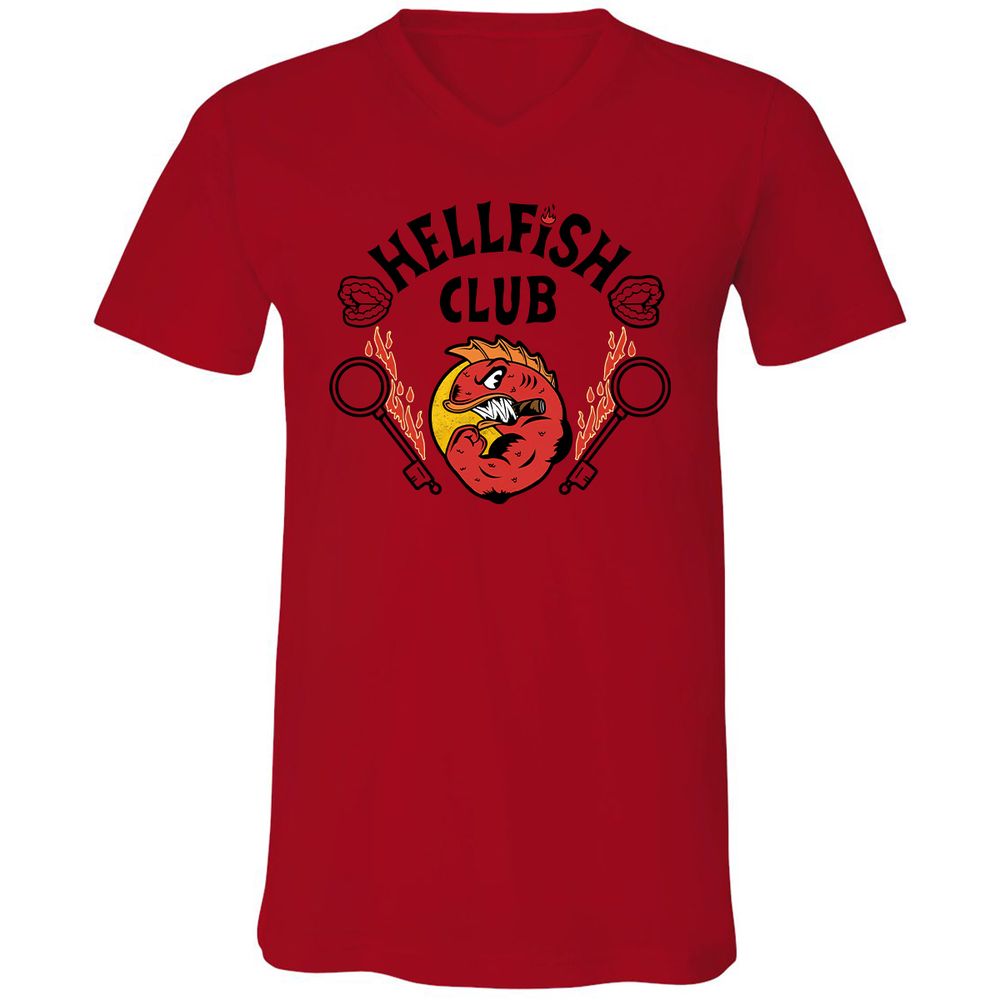Unisex V-Neck T-Shirt - ASZPRXS8 - Red - 3