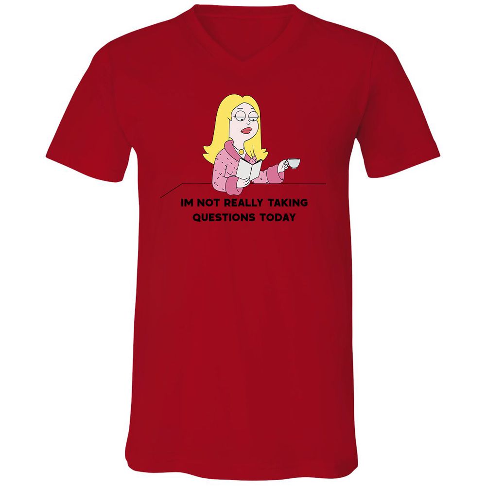 Unisex V-Neck T-Shirt - Z261ZKDU - Red - 3