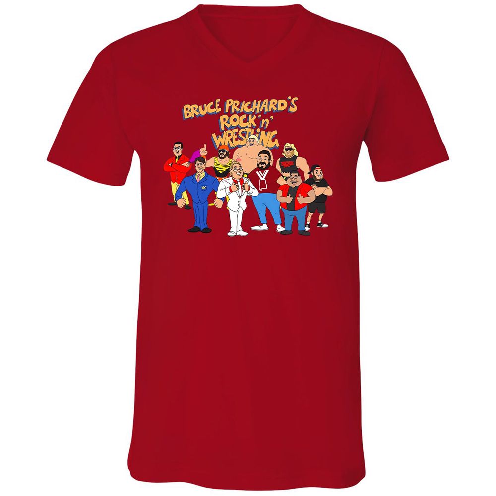 Unisex V-Neck T-Shirt - 6PDSJVES - Red - 3