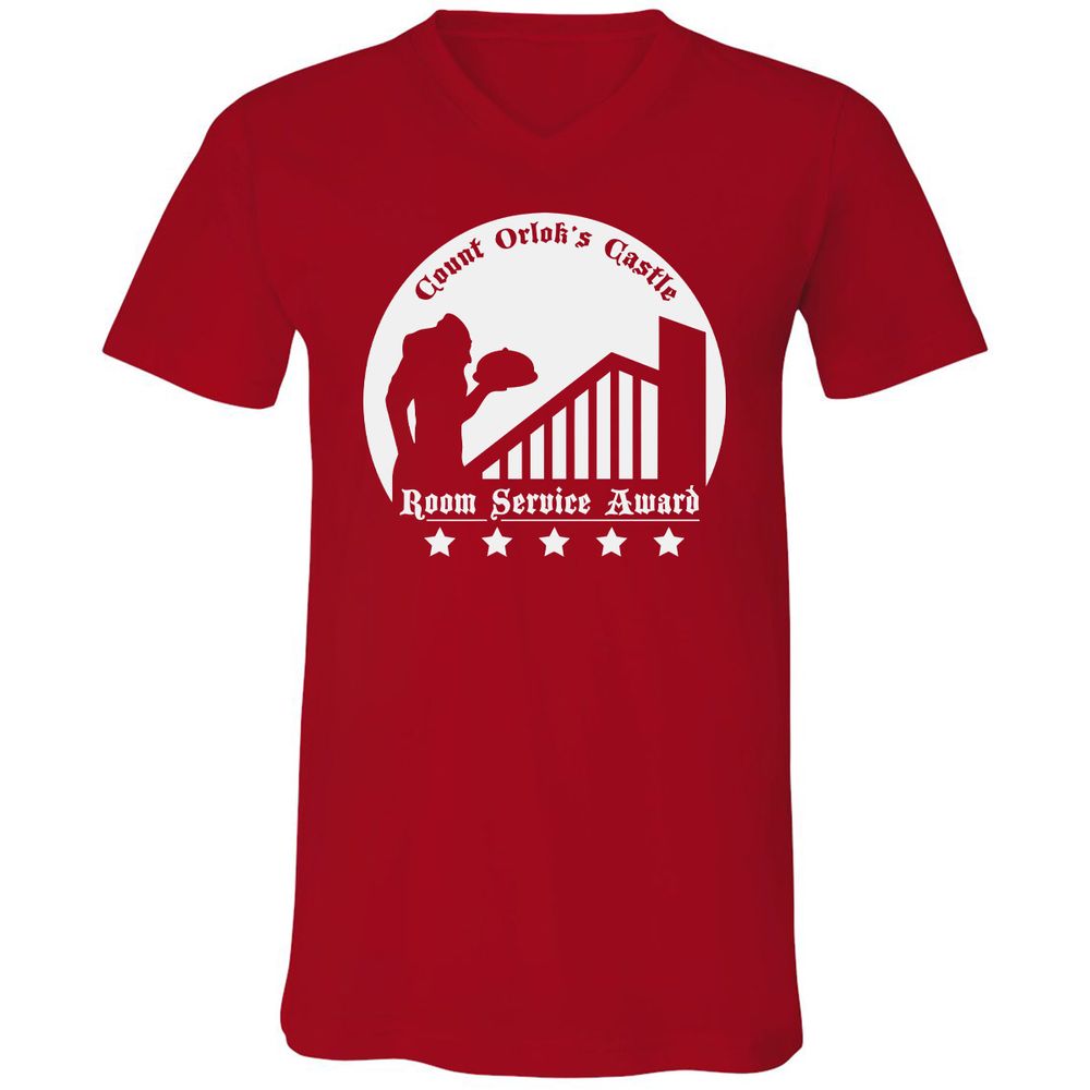 Unisex V-Neck T-Shirt - 5FQ182DM - Red - 3