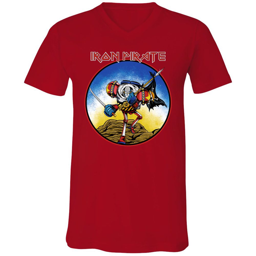 Unisex V-Neck T-Shirt - 3VTMB9AP - Red - 3