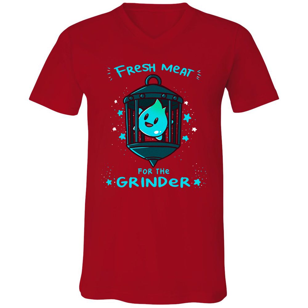 Unisex V-Neck T-Shirt - 22ZYD4JG - Red - 3