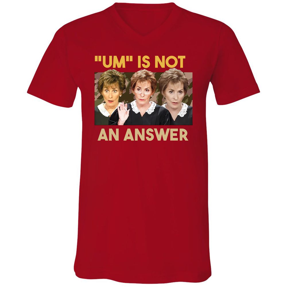 Unisex V-Neck T-Shirt - R82VV5LR - Red - 3