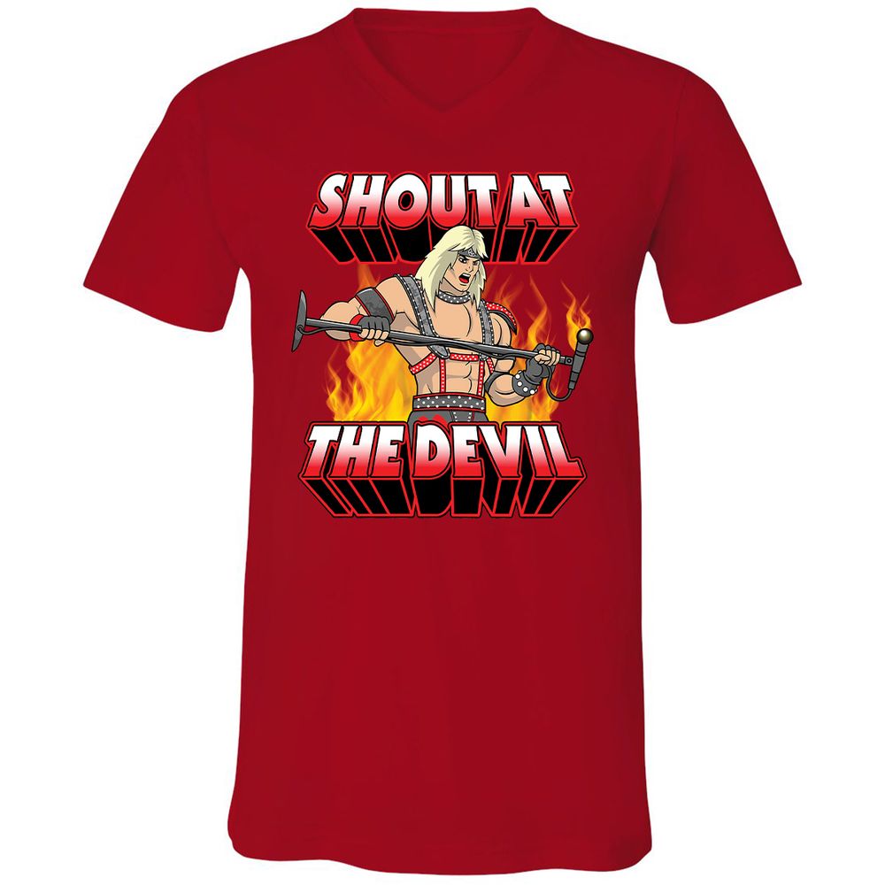 Unisex V-Neck T-Shirt - JLSVPAQG - Red - 3