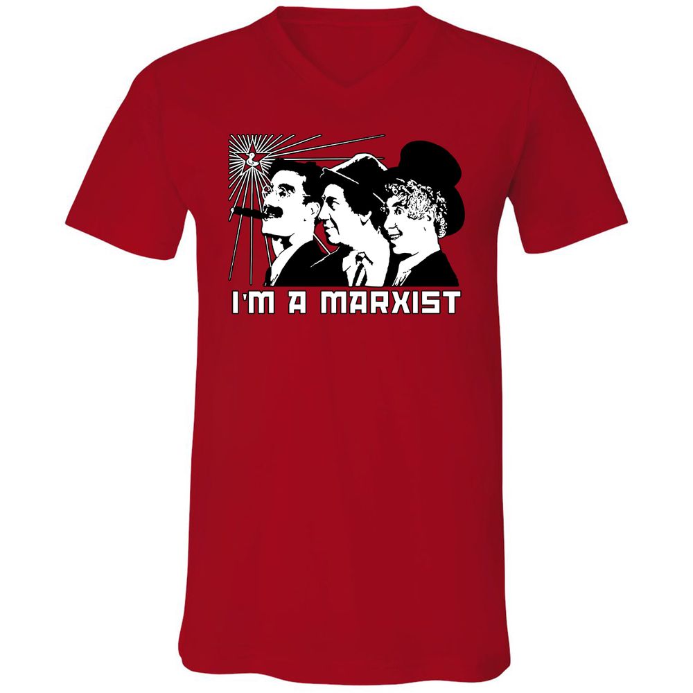 Unisex V-Neck T-Shirt - J9LPN5CU - Red - 3