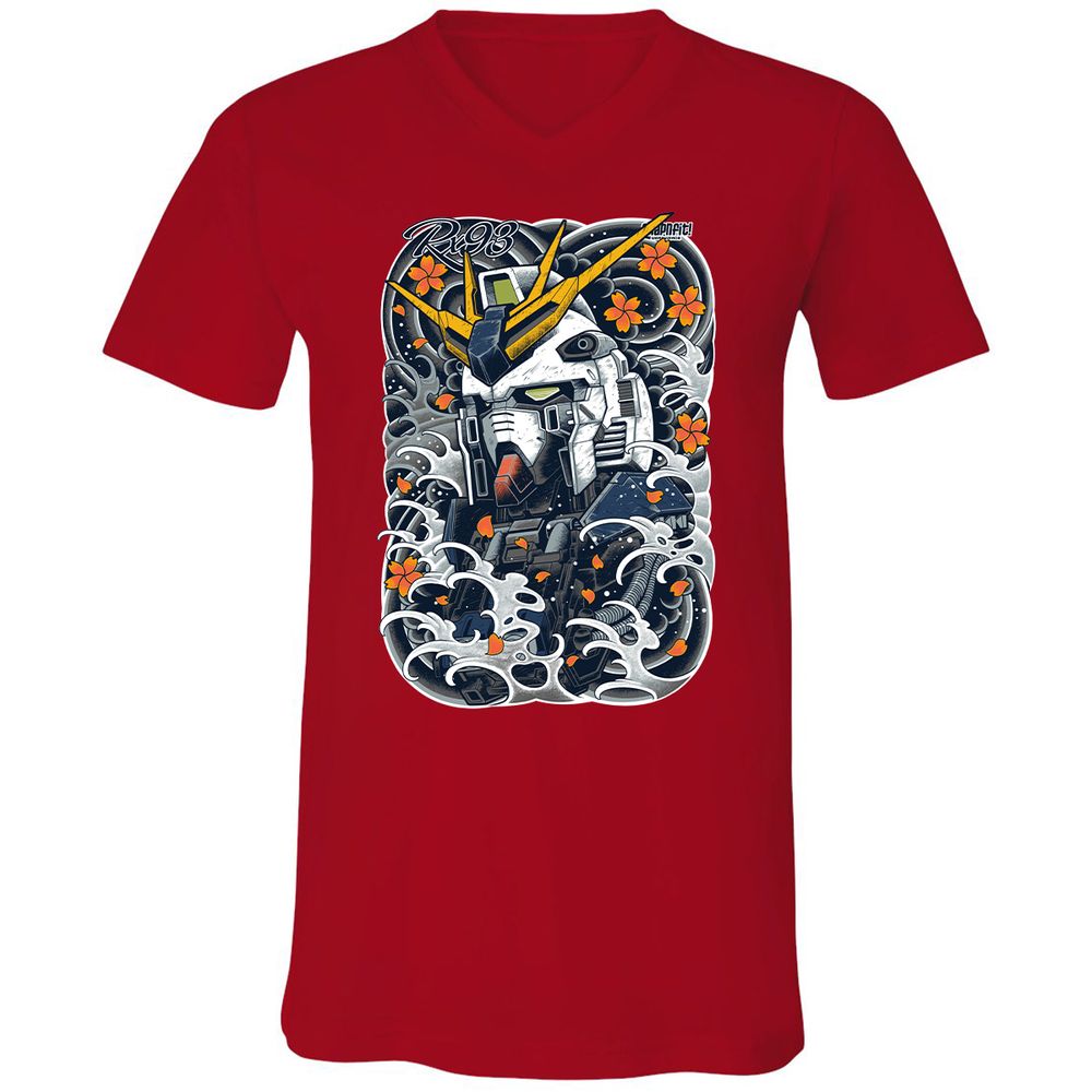 Unisex V-Neck T-Shirt - BM56QGTF - Red - 3