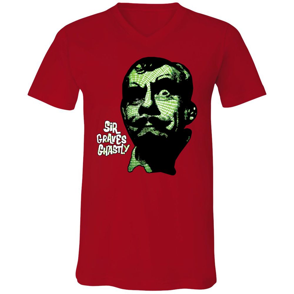 Unisex V-Neck T-Shirt - QP12M7GW - Red - 3