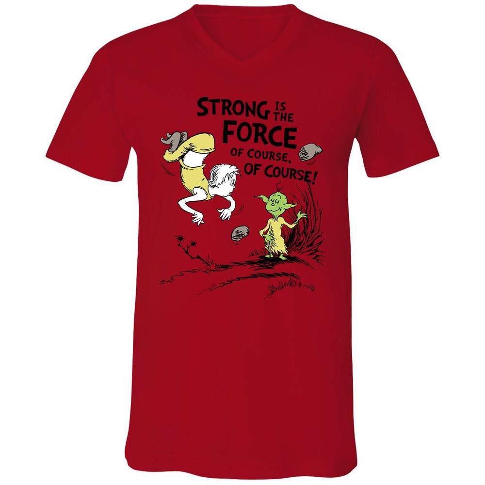 Unisex V-Neck T-Shirt - 5ZB3UHKW - Red - 3