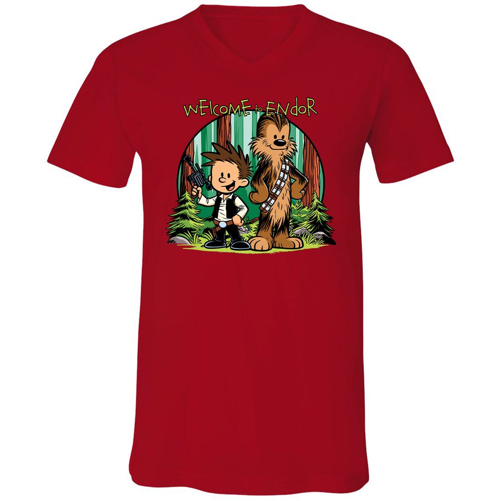 Unisex V-Neck T-Shirt - TDYCHCQ2 - Red - 3