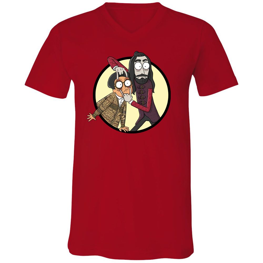Unisex V-Neck T-Shirt - DMQHTTAG - Red - 3