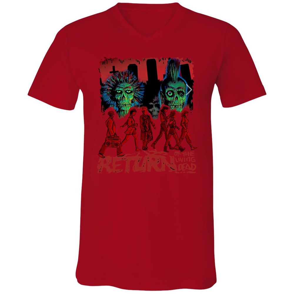 Unisex V-Neck T-Shirt - YMSG5THG - Red - 3