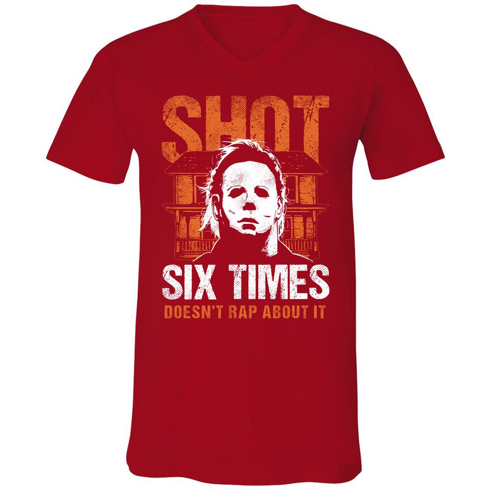 Unisex V-Neck T-Shirt - Y3UJ7AVT - Red - 3