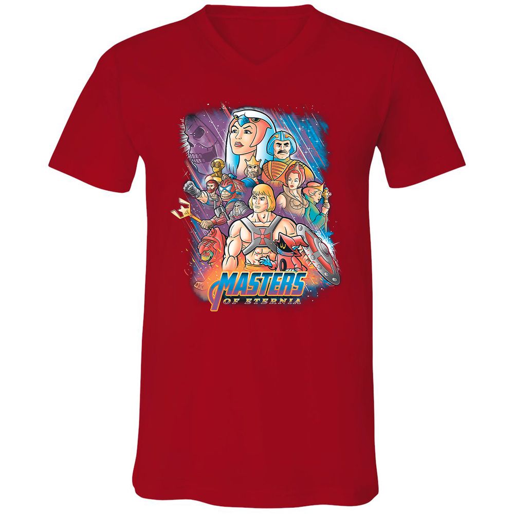 Unisex V-Neck T-Shirt - BCEGL4P8 - Red - 3