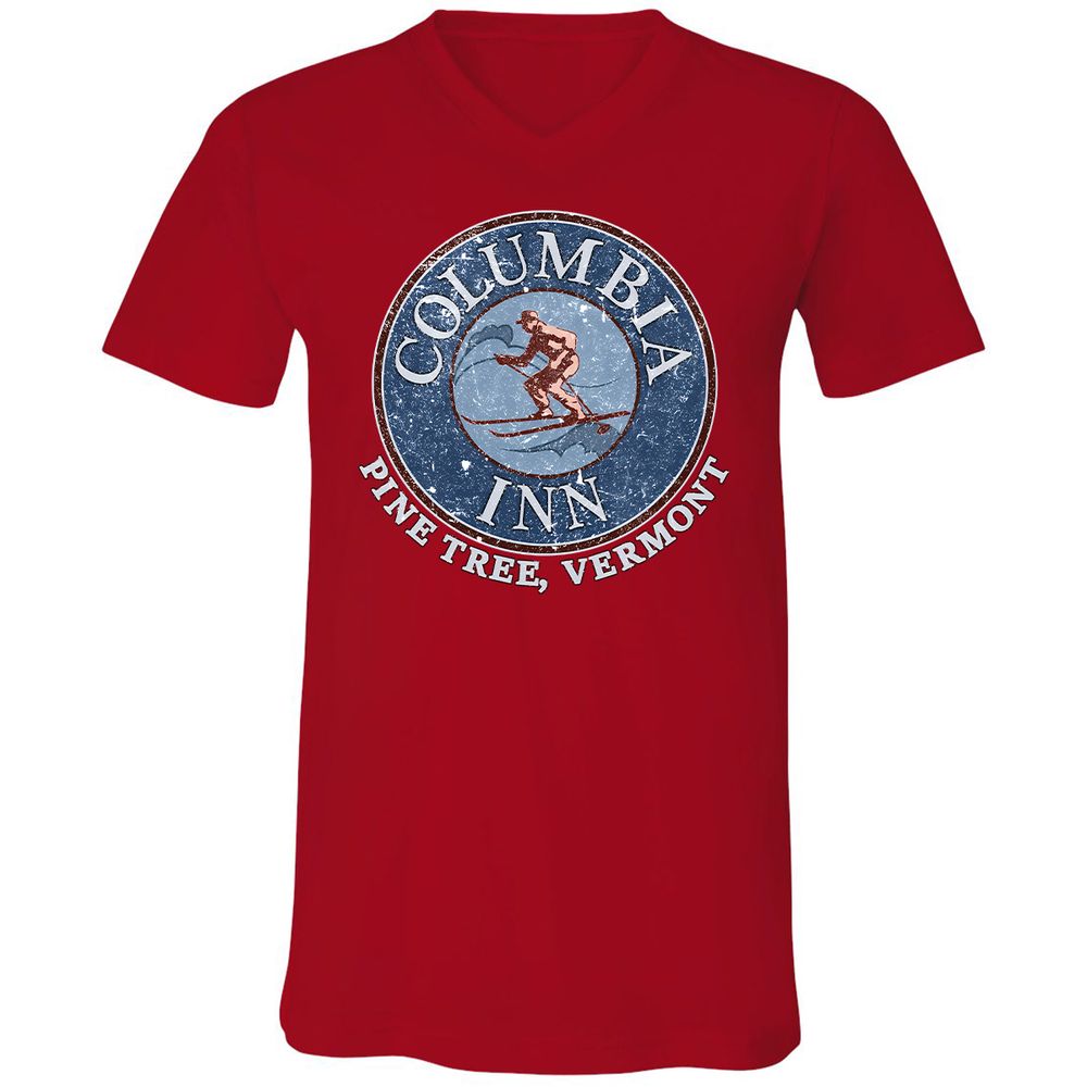Unisex V-Neck T-Shirt - TWKWL3JX - Red - 3