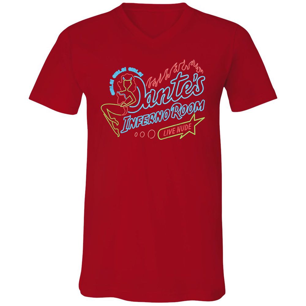 Unisex V-Neck T-Shirt - 5254ADRV - Red - 3