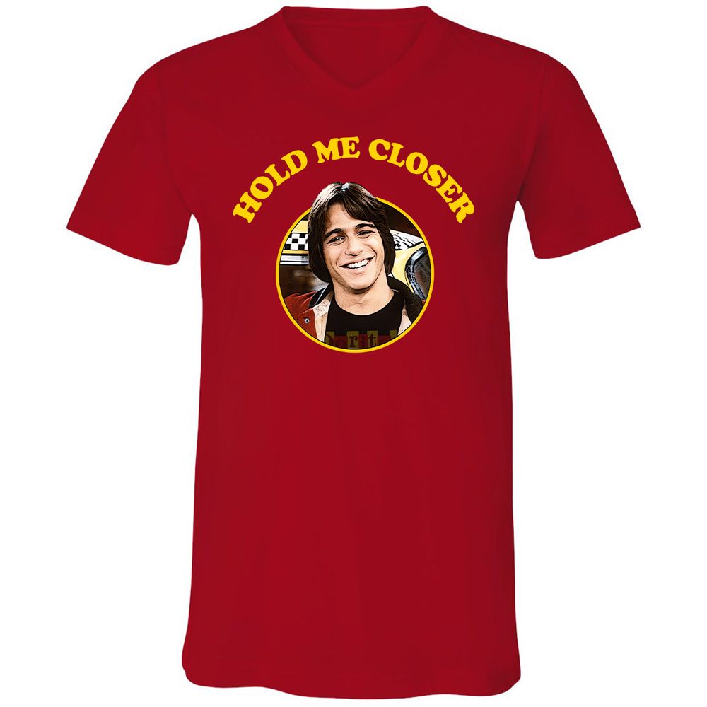 Unisex V-Neck T-Shirt - 4JC3JY5W - Red - 3