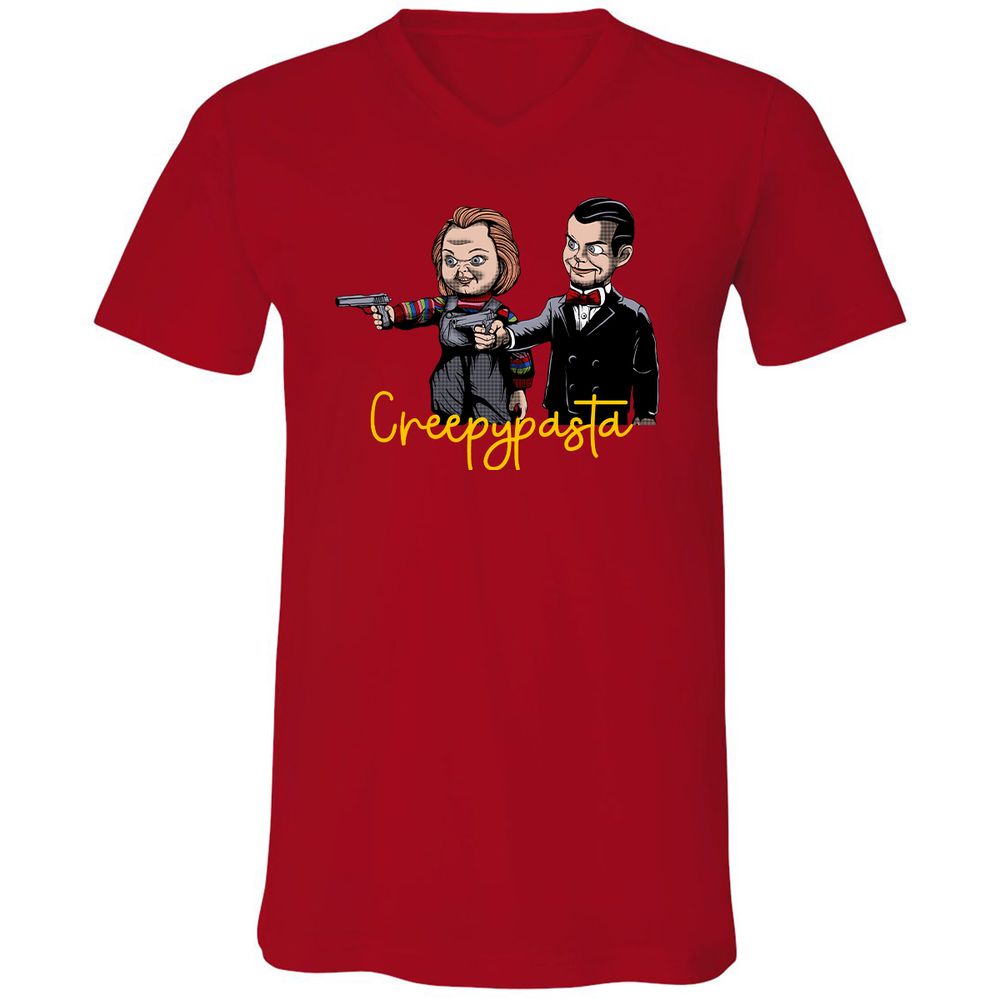 Unisex V-Neck T-Shirt - RMA5GQM2 - Red - 3