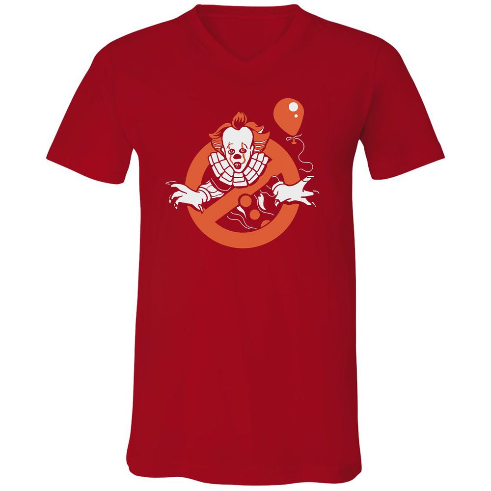 Unisex V-Neck T-Shirt - XKB52YNK - Red - 3